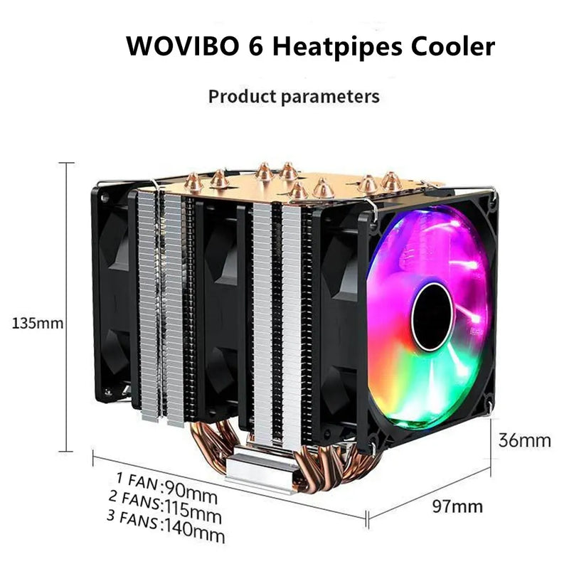 Cooler Wovibo 6 Heatpipes