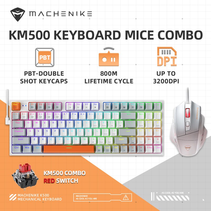 Kit Mouse + Teclado Mecânico Machenike KM500