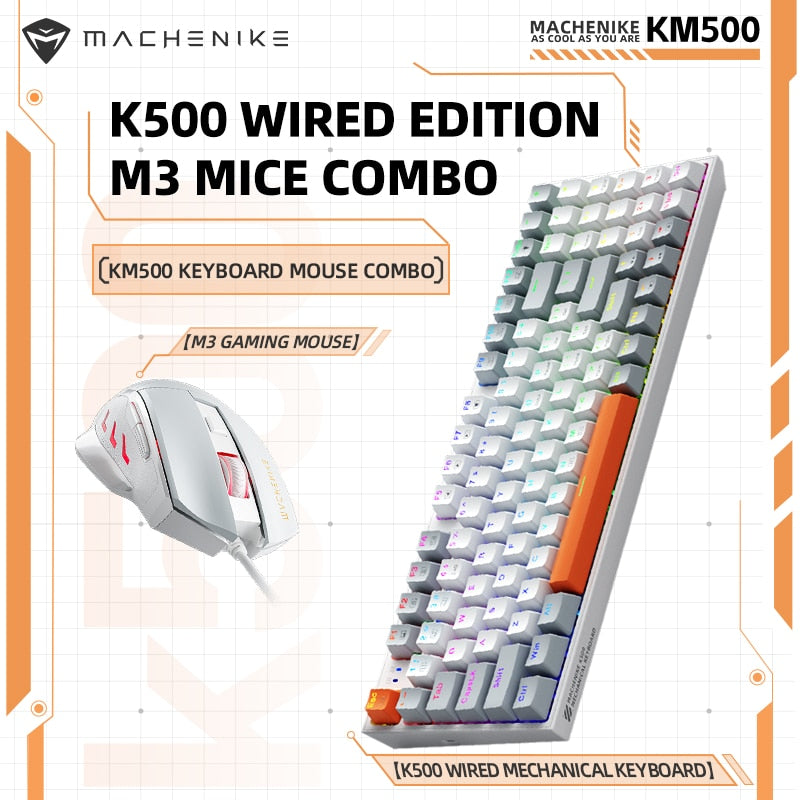 Kit Mouse + Teclado Mecânico Machenike KM500